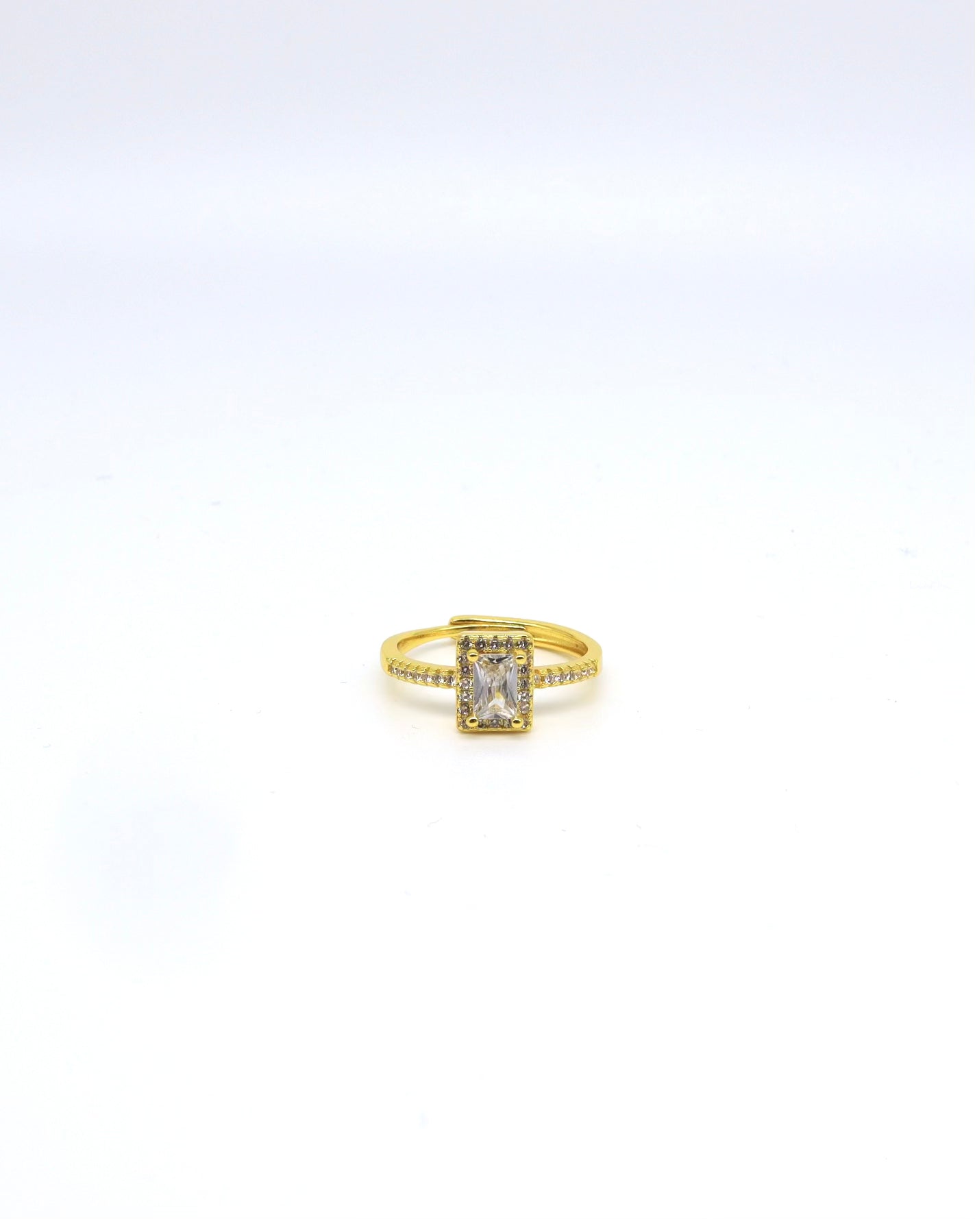 18K Gold Plated Adjustable Love Diamond Ring