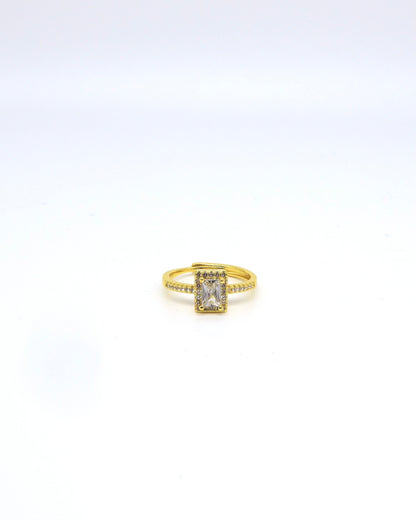 18K Gold Plated Adjustable Love Diamond Ring