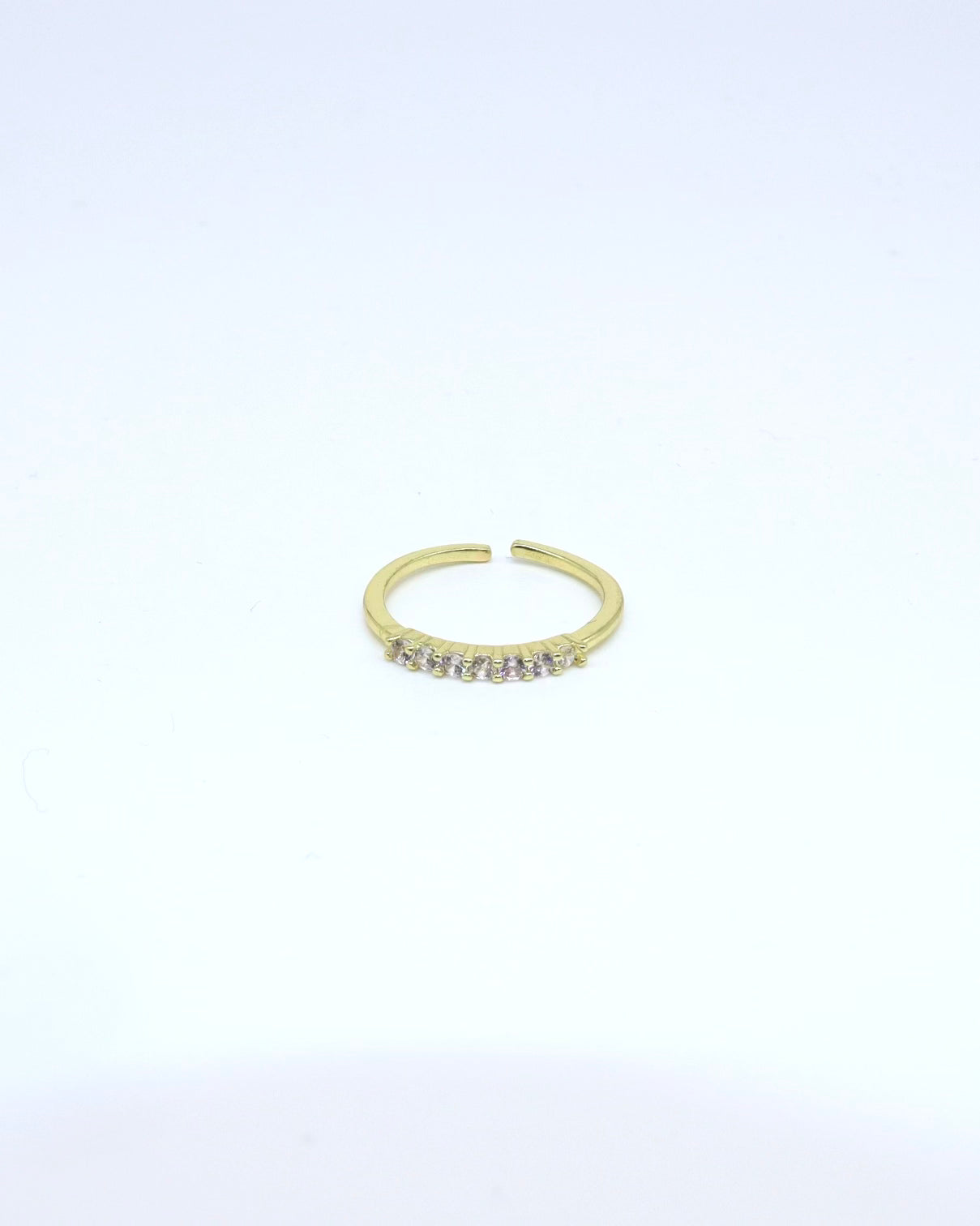 18K Gold Plated Adjustable Diamond Neat Ring