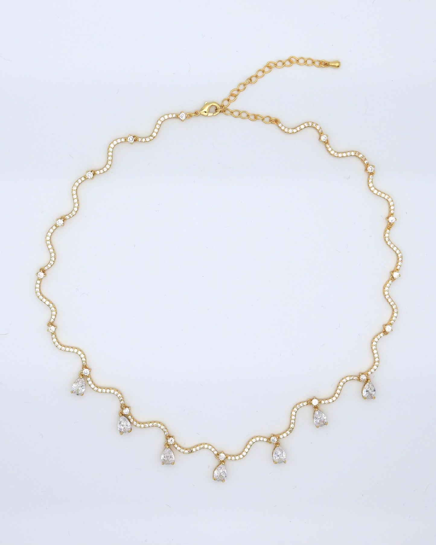 18K Gold Plated necklace with Cubic Zirconia stones