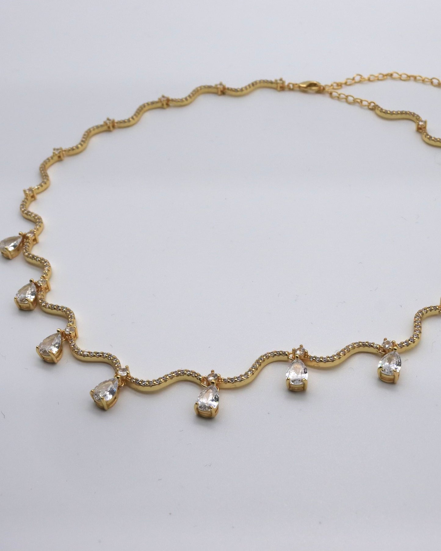 18K Gold Plated necklace with Cubic Zirconia stones