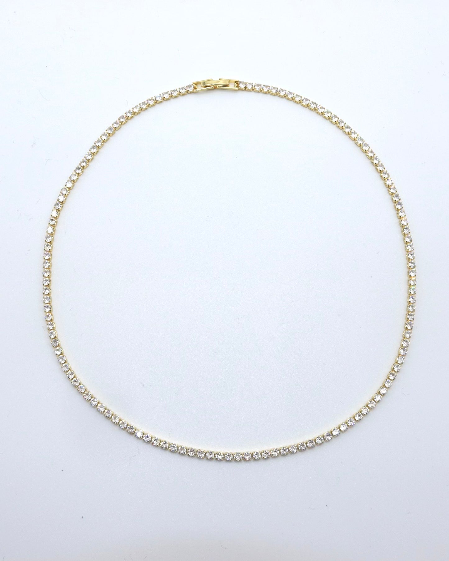 18K Gold Plated Classic Diamond Necklace