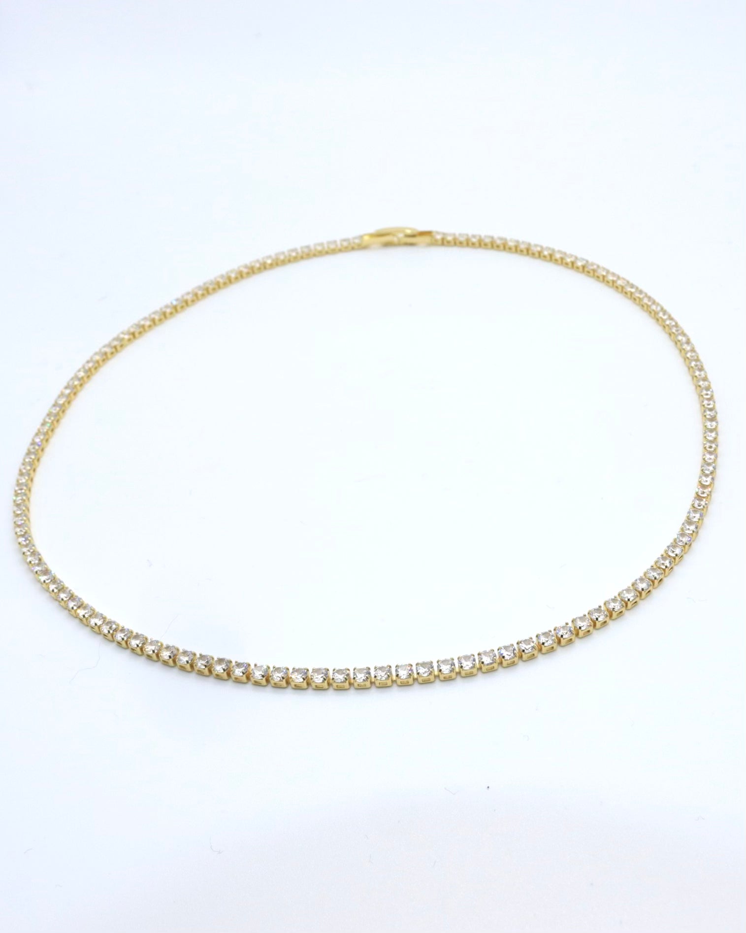 18K Gold Plated Classic Diamond Necklace