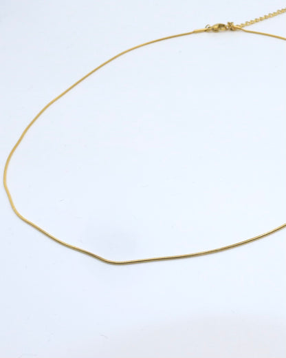 18K Gold Plated Adjustable Thin Necklace